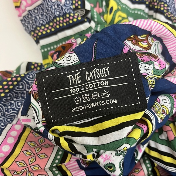 Buddha Pants “ The Catsuit “ colorful halter harem style jumpsuit. - Picture 6 of 7